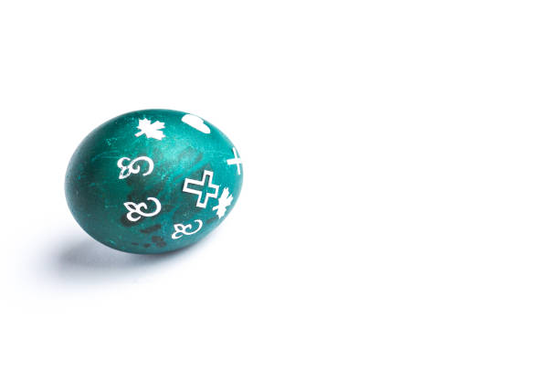 istock Colorful Easter eggs isolated on white background. Beautiful colorful handmade Easter eggs isolated on a white 1168282899