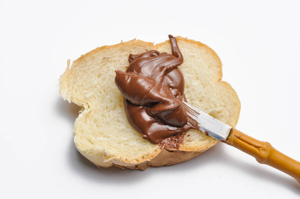istock Bread with chocolate nougat cream. Breakfast 1168284813
