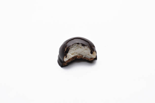 istock Tasty chocolate cake isolated on white background. Munchmallow cake isolated on white background 1168285401
