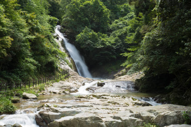 Famous waterfall view in Japan.