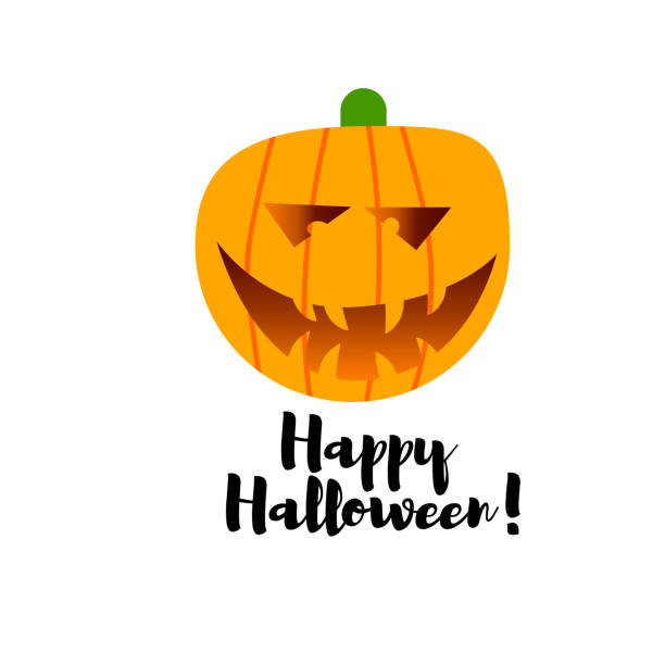 Set pumpkin Halloween Set pumpkin on white background. The main symbol of the Happy Halloween holiday. evil joker silhouette stock pictures, royalty-free photos & images