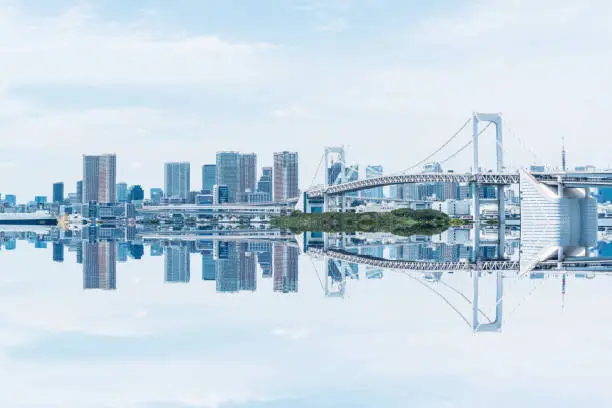 Tokyo Bay, Japan, Odaiba - Tokyo, Rainbow Bridge - Tokyo, Sumida River