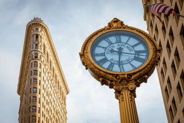 istock The Flatiron Building and Tiffany's Clock 1168301406