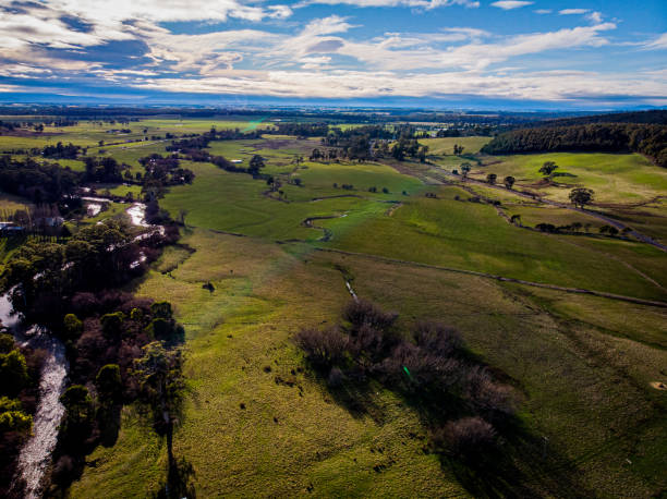 istock Liffey Tasmania Aerial View 1168301463