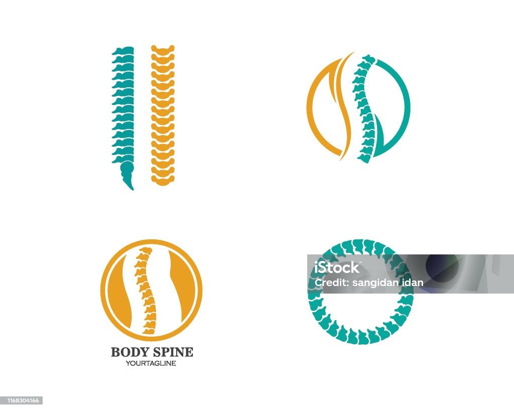 Spinal Alignment Symbol Spine Diagnostics Symbol Template Vector Illustration Stock ...