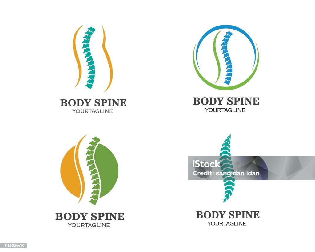 Spinal Alignment Symbol Spine Diagnostics Symbol Template Vector Illustration Stock ...