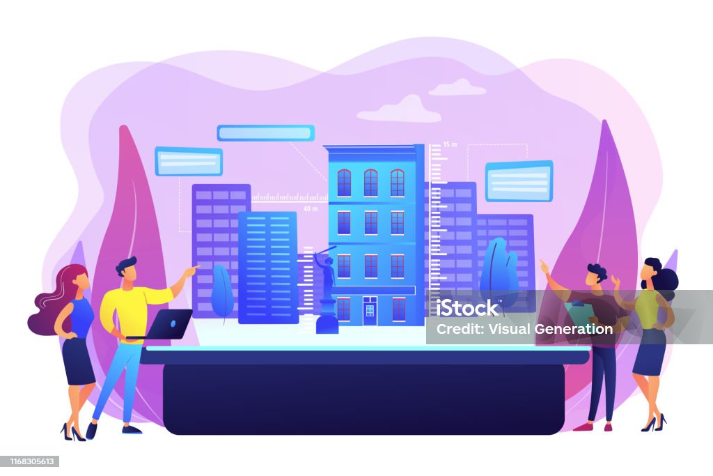 Interactive Design Visualization Concept Vector Illustration Stock ...