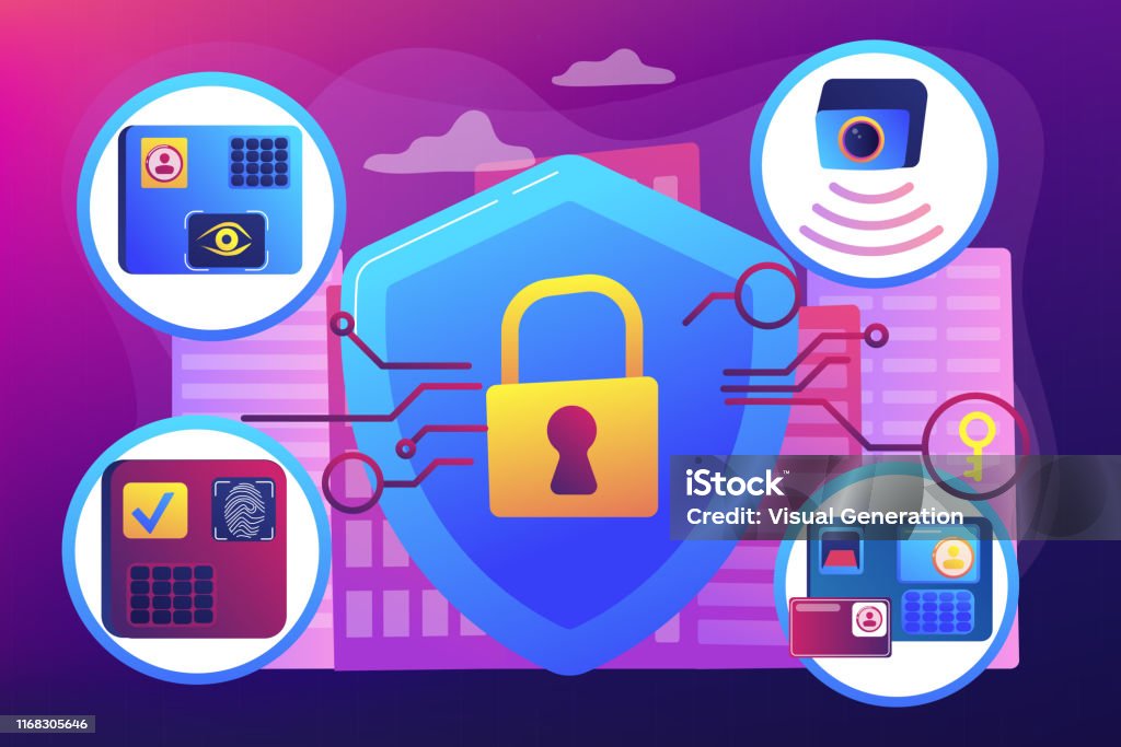 Access Control Visualization Access Control System Concept Vector Illustration Stock Illustration ...