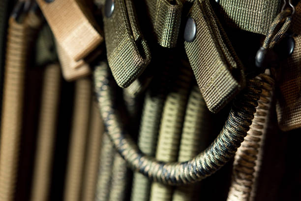 istock Carbines. Spiral rope professional, equipment arms holders 1168305732