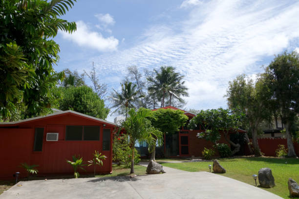 istock Front yard of Waimanalo Beach House 1168305792
