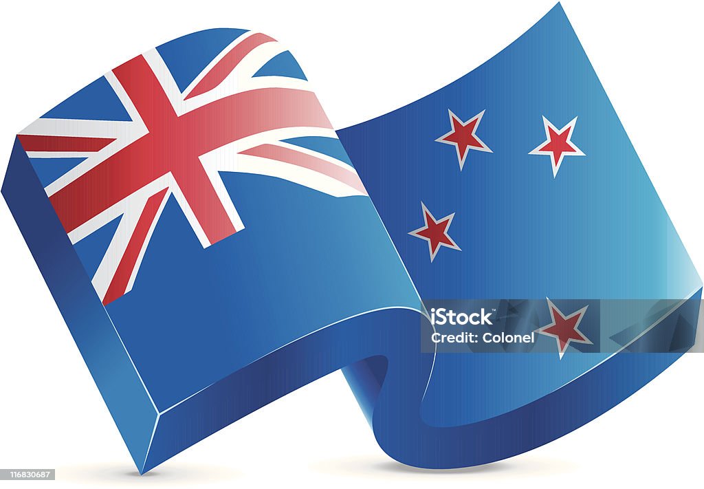 Ícone de bandeira-Aotearoa Nova Zelândia - Vetor de Bandeira royalty-free