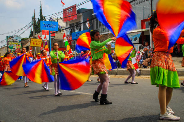 indonésia comemora 74 º aniversário da independência - algi - fotografias e filmes do acervo