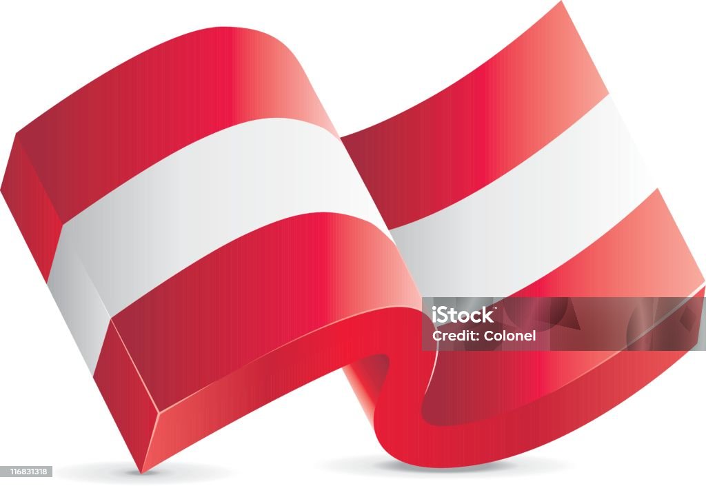 Ícone de Bandeira da Áustria - Royalty-free Bandeira arte vetorial