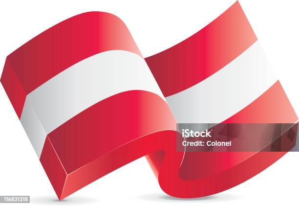Ícone De Bandeira Da Áustria - Arte vetorial de stock e mais imagens de Bandeira - Bandeira, Bandeira Nacional, Bandeira da Áustria