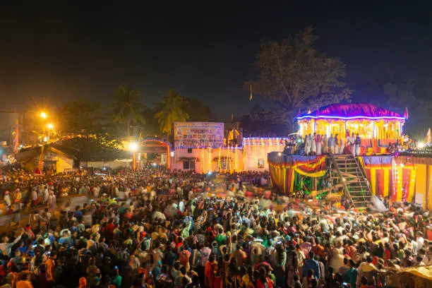 Photo of dussera procession in night at Jagdalpur,Chhattisgarh,India