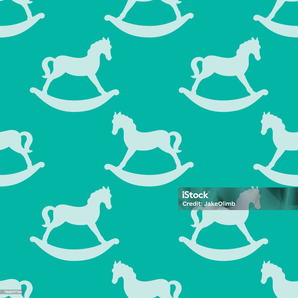 Rocking Horse Pattern Stock Illustration - Download Image Now - Rocking ...
