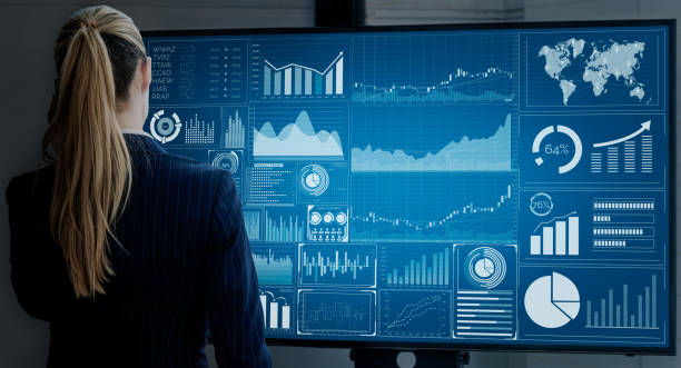 анализ данных для концепции бизнеса и финансов - dashboard стоковые фото и изображения