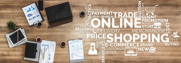 istock Shopping online and Internet money technology 1168319723