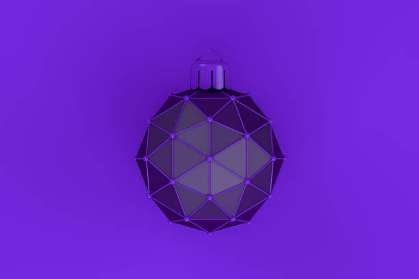 istock 3D Christmas Ornament, Minimal Concept, Purple Background 1168326047