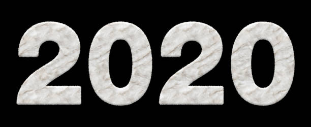 istock New year number 2020 from fur for design 1168334134
