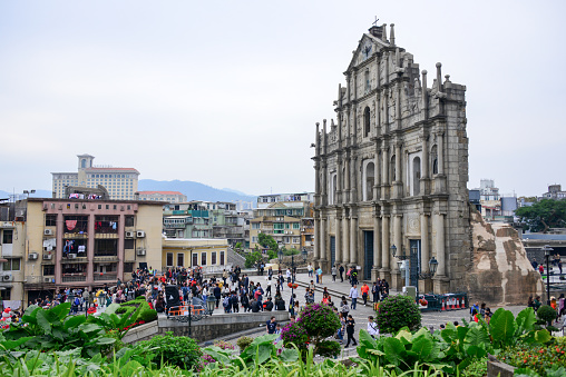 The ruins of St. Paul's Cathedral in Macau