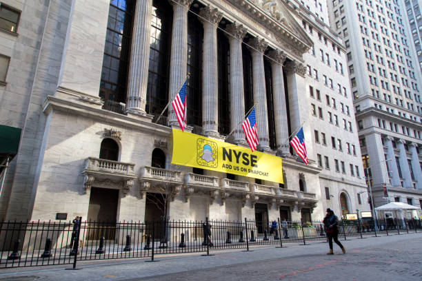 New York, USA - April 24, 2015: New York Stock Exchange on Wall Street, Lower Manhattan, USA. It is called NYSE in short.