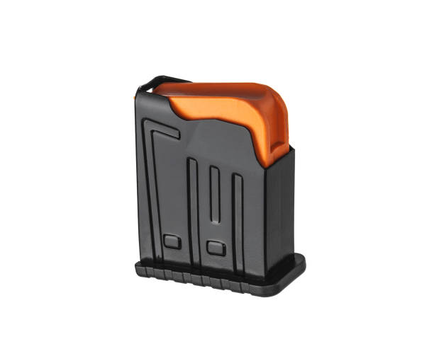 istock Assault shotgun rifle magazine isolated on white background 1168345911