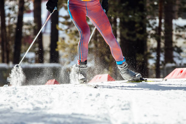 istock feet skier athlete snow splash 1168355241