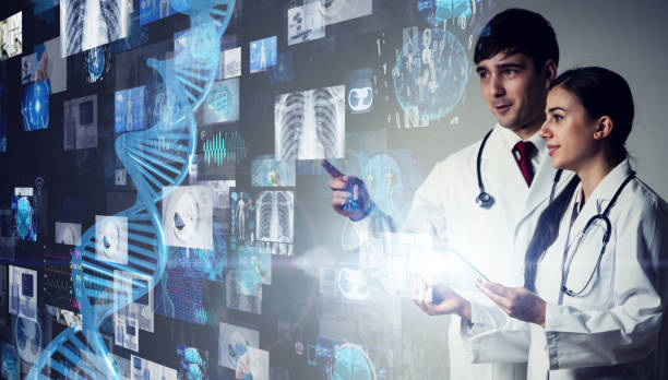 istock Medical technology concept. Gene therapy. Electronic medical record. 1168356748
