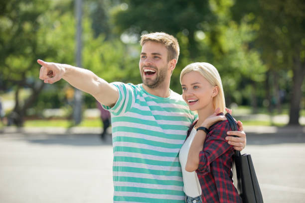 istock Happy young couple in city 1168356815