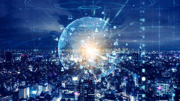 istock Smart city and global communication network concept. 1168362880