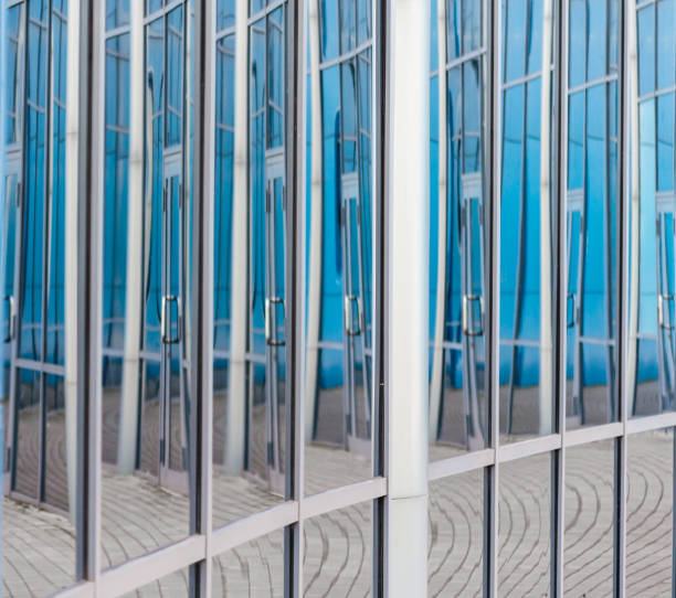 istock abstract background reflected in the glass windows of the building 1168364089