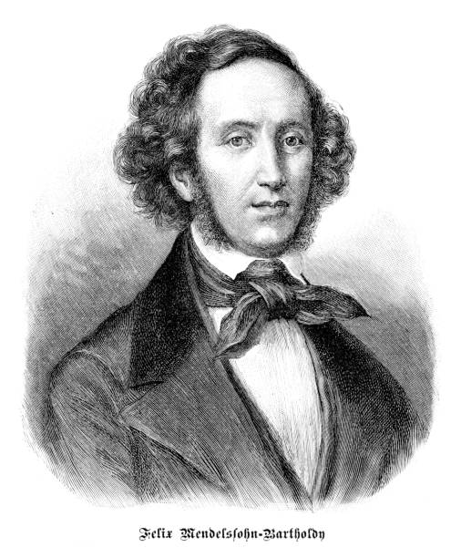 30+ Felix Mendelssohn Composer Stock Illustrations, Royalty-Free