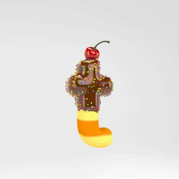istock Letter T lowercase. Cake font with chocolate, sprinkles and cherry on top isolated on white background. 1168367992