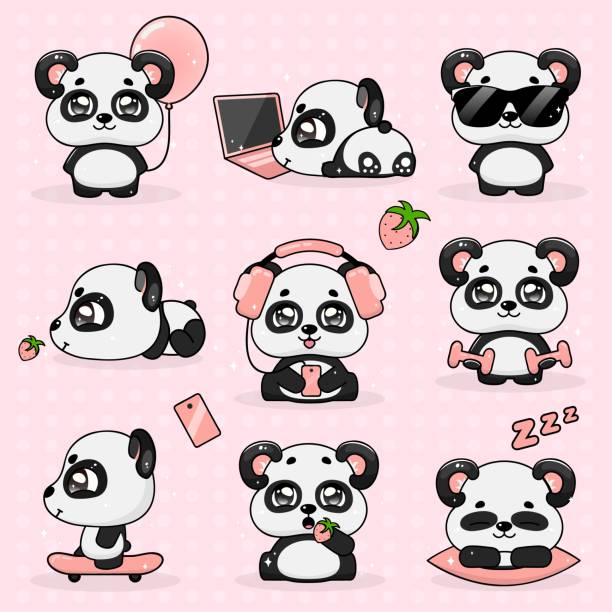 Panda Kawaii - Banco de fotos e imágenes de stock - iStock Panda Kawaii - Banco de fotos e imágenes de stock - iStock