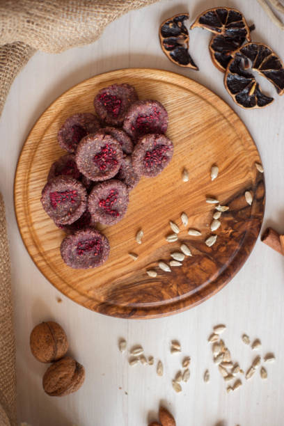 istock Dietary sweets without sugar. Dessert made from natural ingredients, home cooking. Candy for a healthy diet, vegetarian 1168370834