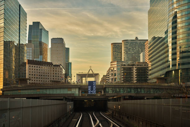 Skyscrapers photographed in Paris; centered shot