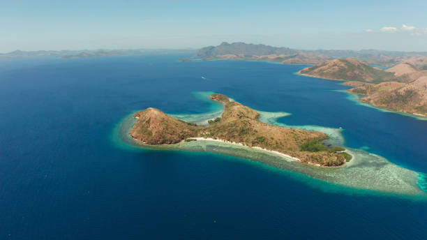 istock tropical island with sandy beach, Philippines, Palawan 1168371435