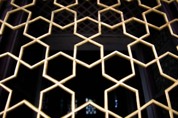 istock Oriental antique window grills with a star pattern 1168373269