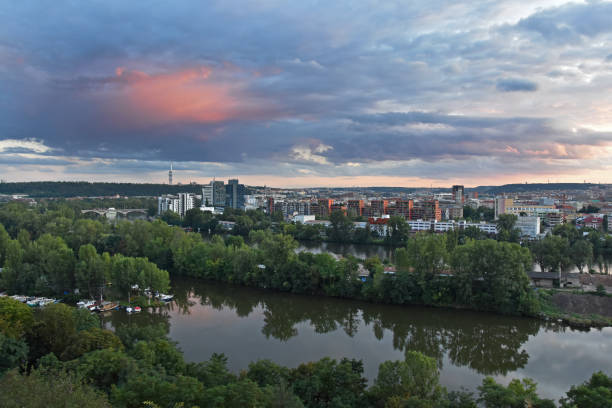 istock Sunset clouds in Prague stock images 1168376638