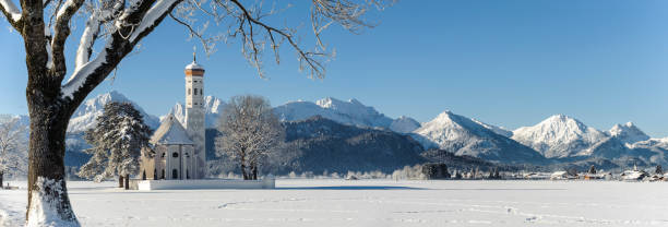 istock panoramic scene at winter in Bavaria, Germany 1168378023