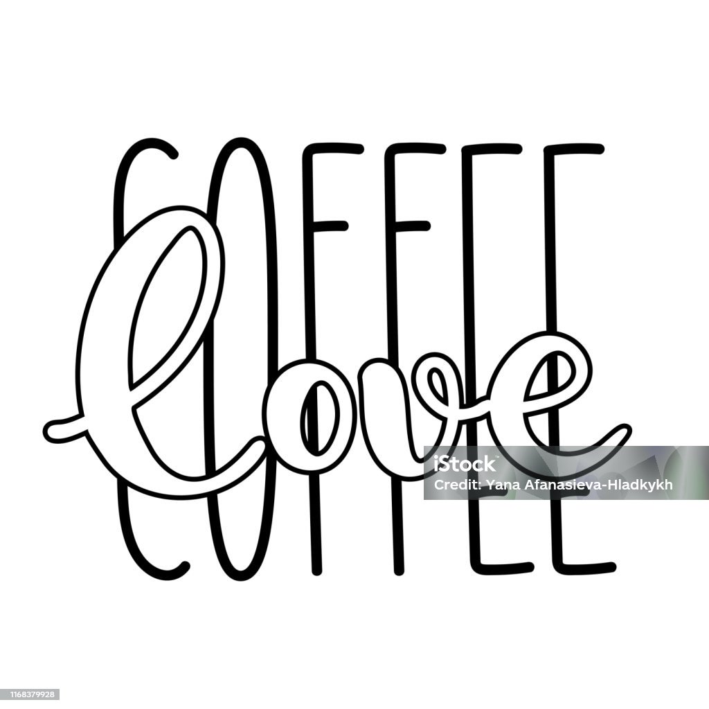 Coffee Sign Lettering Coffee Typography Lettering Sign Logo Design Template Stock ...