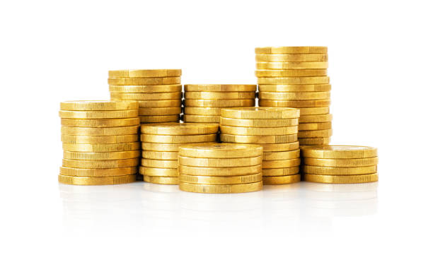 istock A pile of Coins on a white background 1168398873