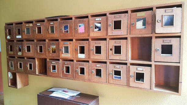 istock mailbox mailboxes old wooden in a building tranditional 1168399555