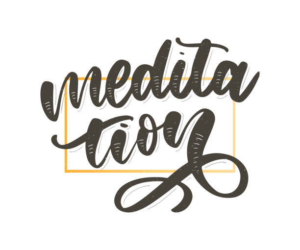 istock Vector illustration of My Therapy is meditation. Lettering poster for yoga studio and meditation class. Fun letters for greeting and invitation card, t-shirt print design. 1168399721