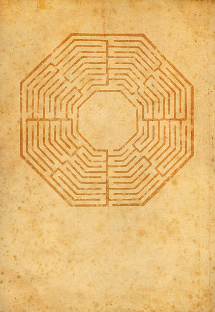 alte labyrinth karte - maze old obsolete ancient stock-grafiken, -clipart, -cartoons und -symbole