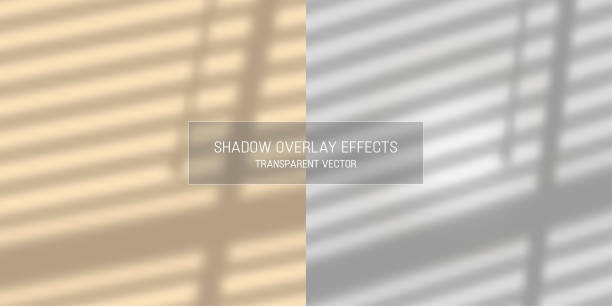 ilustrações de stock, clip art, desenhos animados e ícones de shadow overlay effects transparent vector - wall layers