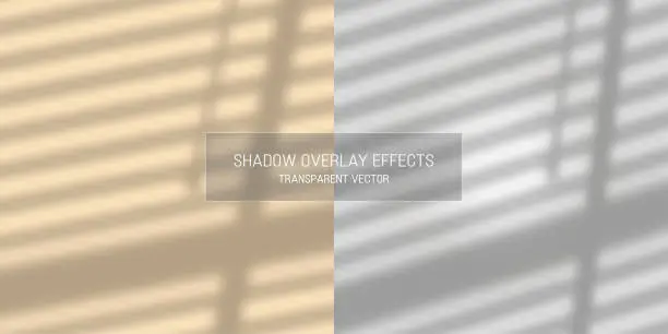 Vector illustration of Shadow overlay effects transparent vector