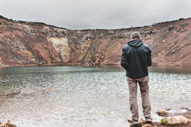 istock Tourist in Kerid Crater Lake 1168410854