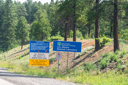 Road signs in rural Park county in central Colorado in western USA of North America.